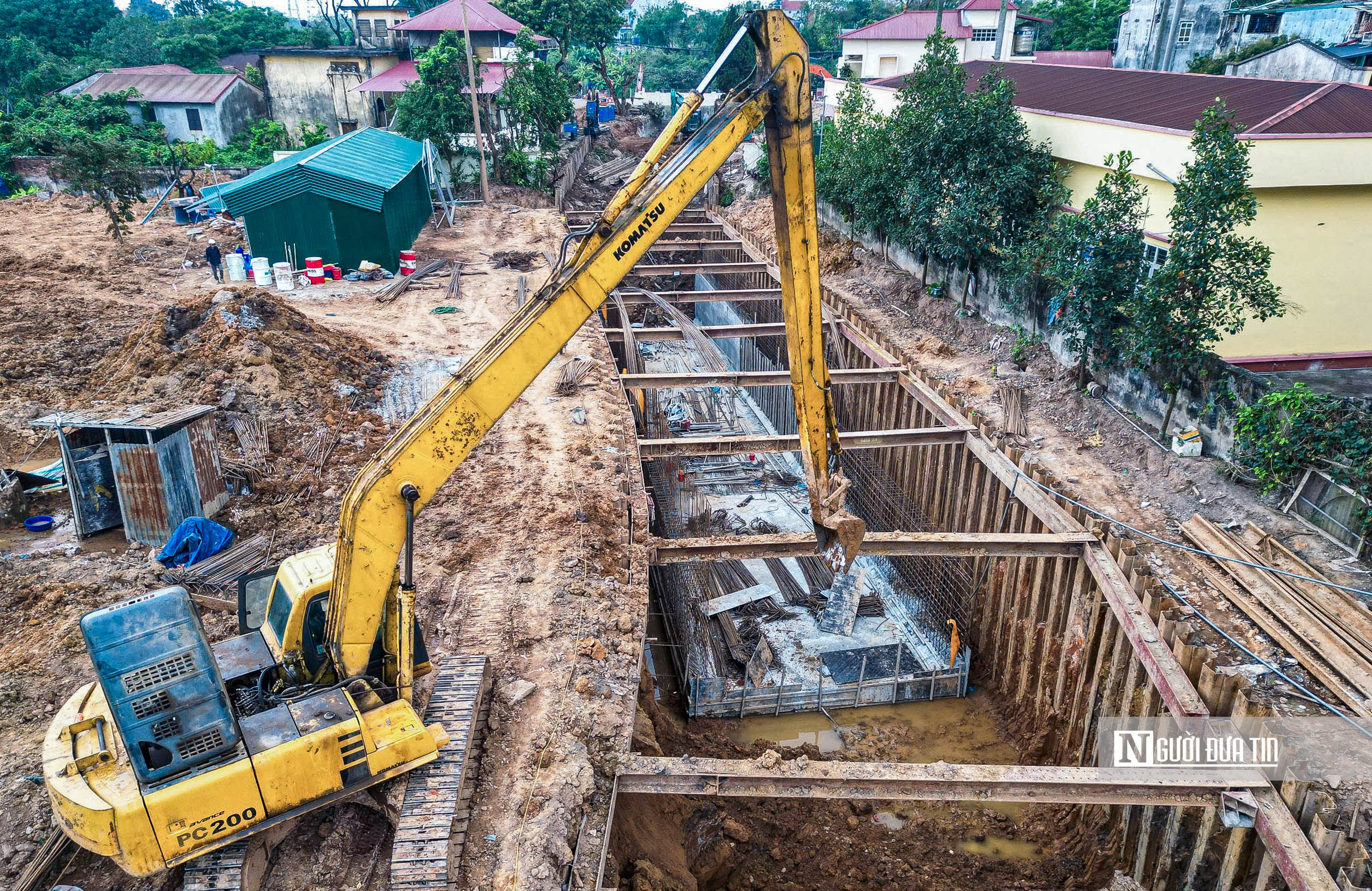 Cận cảnh c&ocirc;ng tr&igrave;nh chống ngập khẩn cấp trị gi&aacute; gần 1.000 tỷ đồng ở H&agrave; Nội- Ảnh 5.