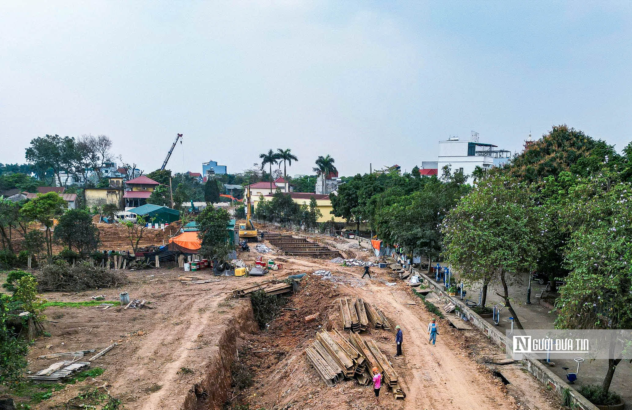 Cận cảnh c&ocirc;ng tr&igrave;nh chống ngập khẩn cấp trị gi&aacute; gần 1.000 tỷ đồng ở H&agrave; Nội- Ảnh 9.