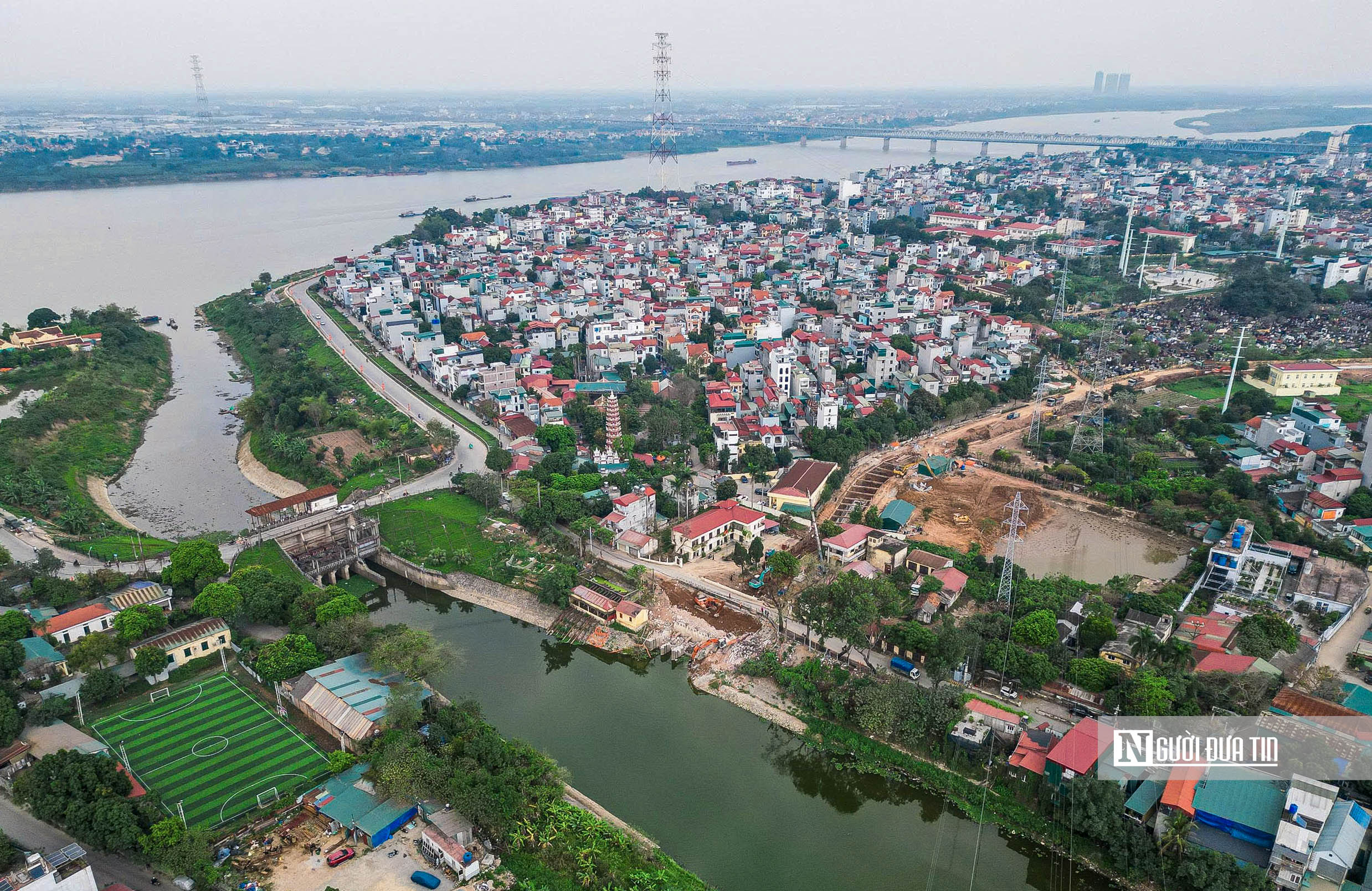 Cận cảnh c&ocirc;ng tr&igrave;nh chống ngập khẩn cấp trị gi&aacute; gần 1.000 tỷ đồng ở H&agrave; Nội- Ảnh 1.