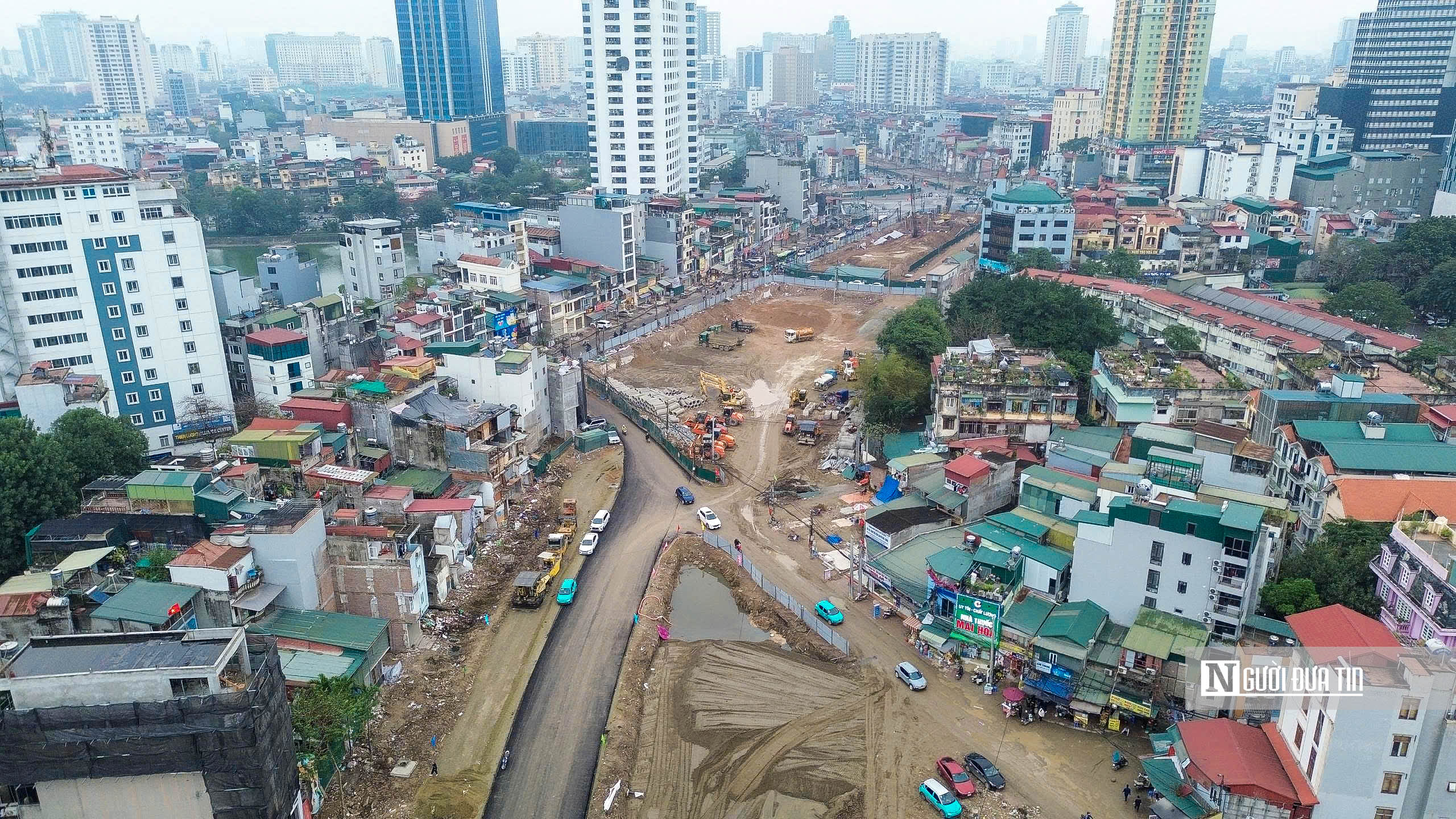 H&agrave; Nội: Đoạn đường Voi Phục - Ho&agrave;ng Cầu lộ diện sau 3 th&aacute;ng thi c&ocirc;ng - Ảnh 2.