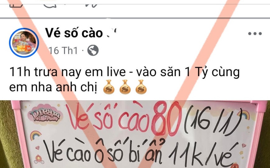 Gia Lai cảnh báo chiêu trò lừa đảo xổ số cào online trên mạng xã hội