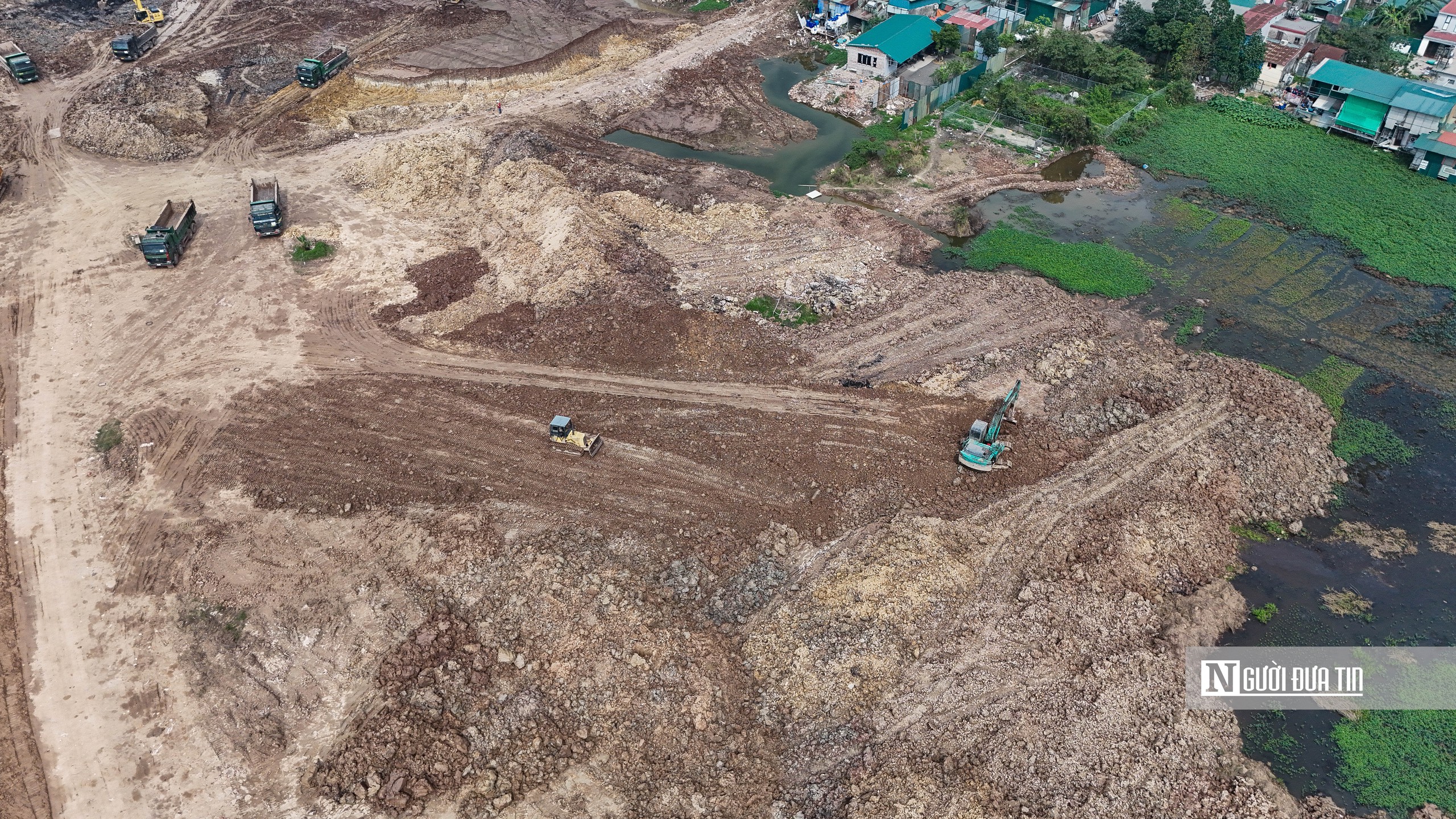 Bên trong đại công trường thi công hồ điều hoà rộng hơn 36ha ở Hà Nội- Ảnh 6. Bên trong đại công trường thi công hồ điều hoà rộng hơn 36ha ở Hà Nội- Ảnh 6.