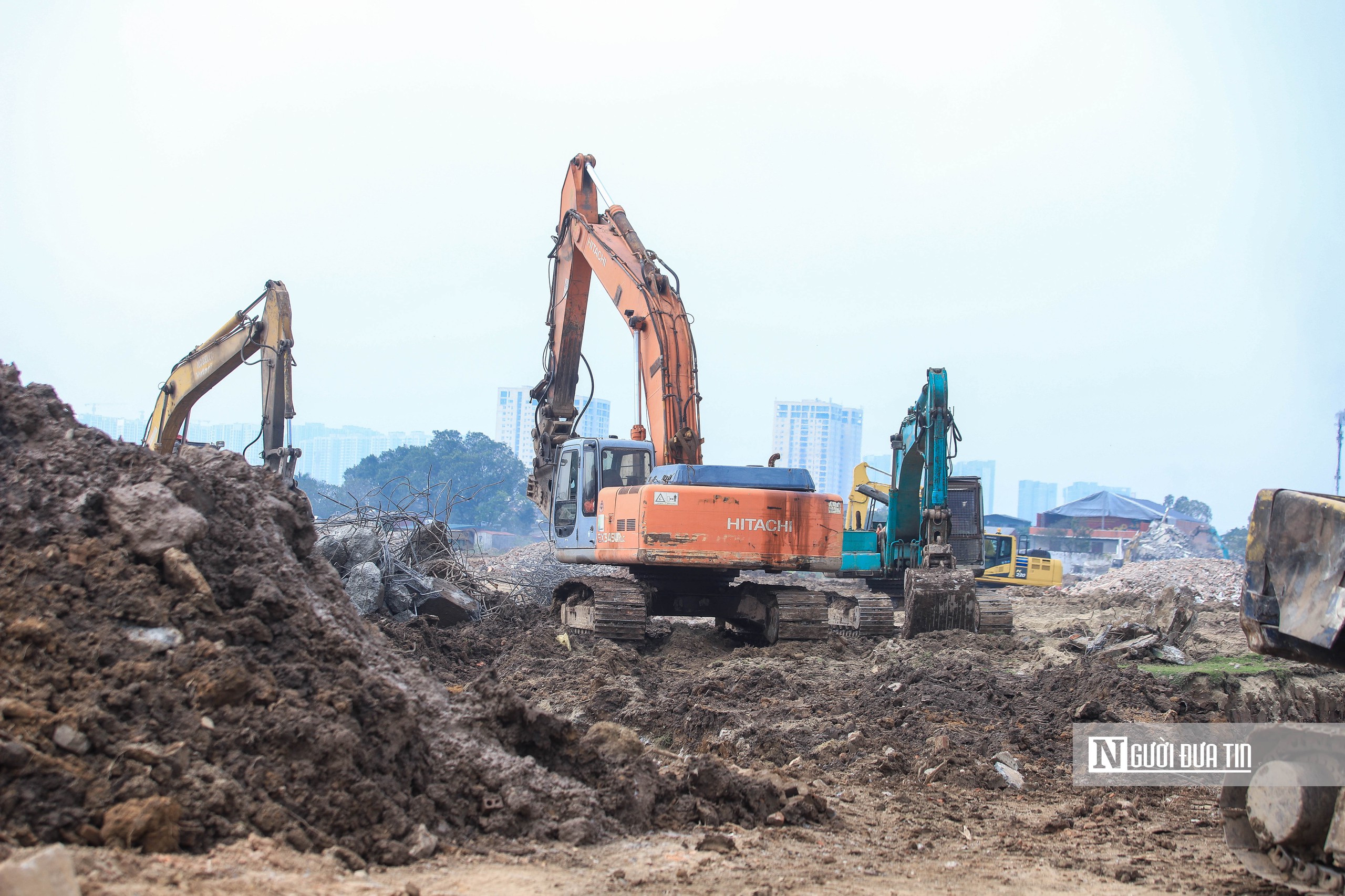 Bên trong đại công trường thi công hồ điều hoà rộng hơn 36ha ở Hà Nội- Ảnh 10. Bên trong đại công trường thi công hồ điều hoà rộng hơn 36ha ở Hà Nội- Ảnh 10.