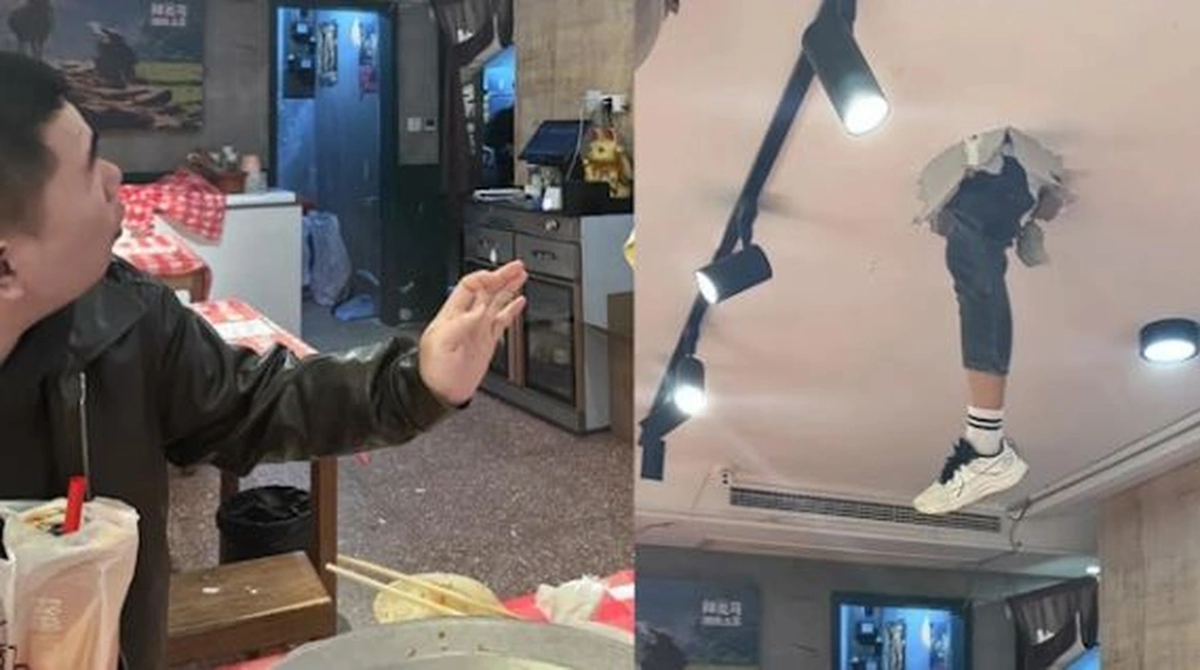 Nhìn lên trần nhà, người đàn ông sốc nặng thấy cảnh tượng 