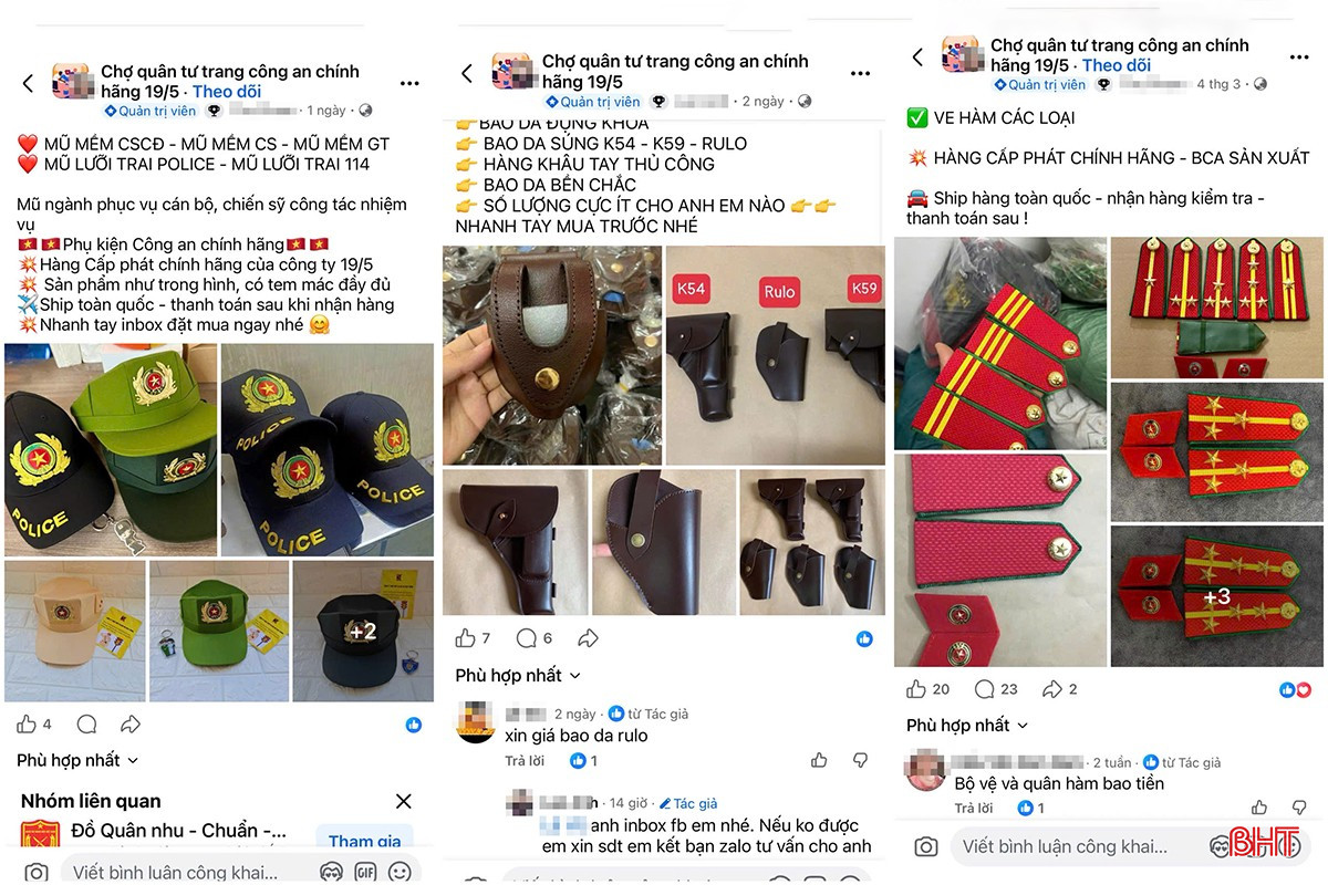 Có thể bị phạt tới 50 triệu đồng nếu đăng tin mua bán trang phục Công an, Quân đội - Ảnh 1.