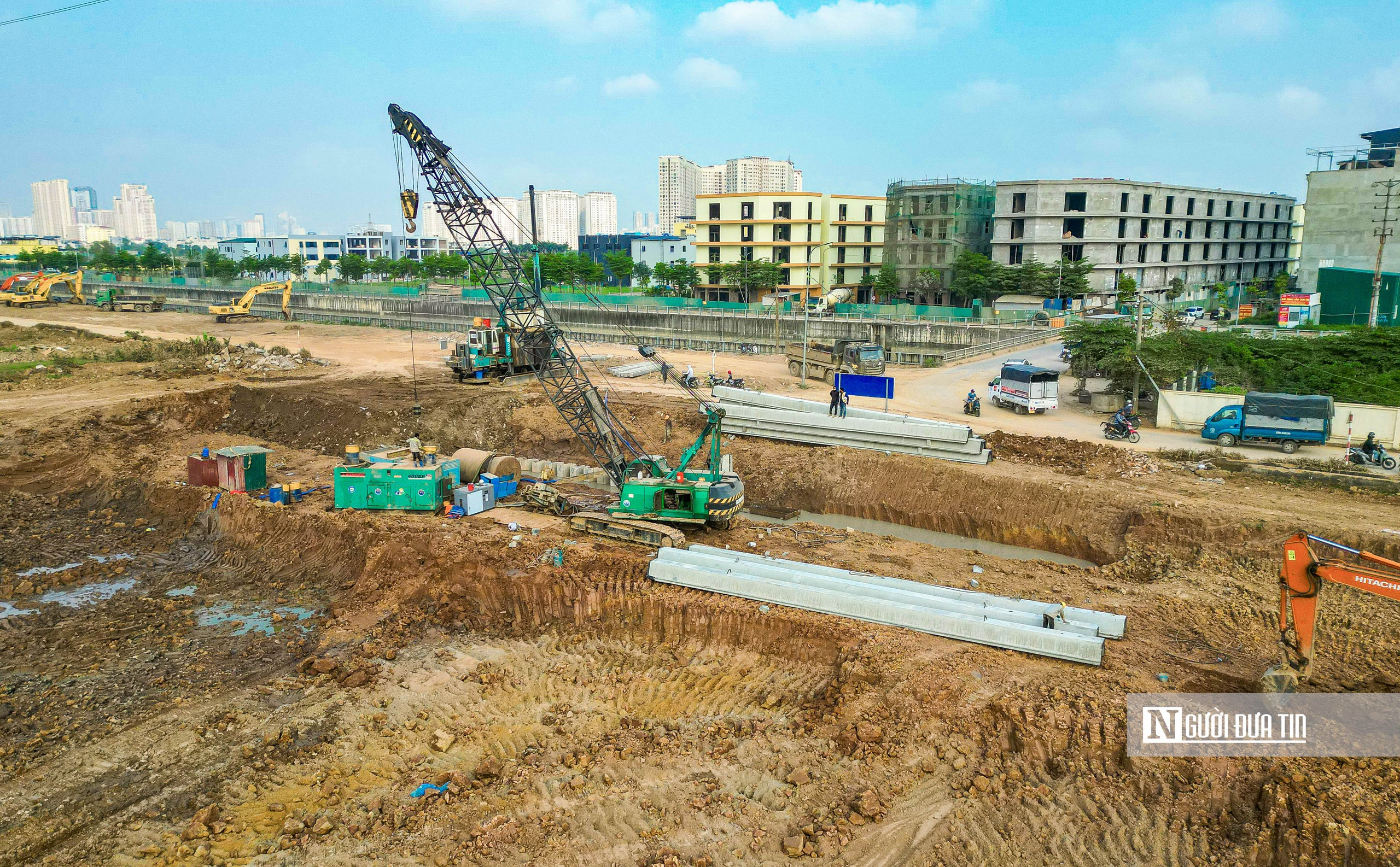 To&agrave;n cảnh thi c&ocirc;ng hồ điều h&ograve;a ph&iacute;a T&acirc;y H&agrave; Nội trị gi&aacute; 858 tỷ đồng - Ảnh 5.