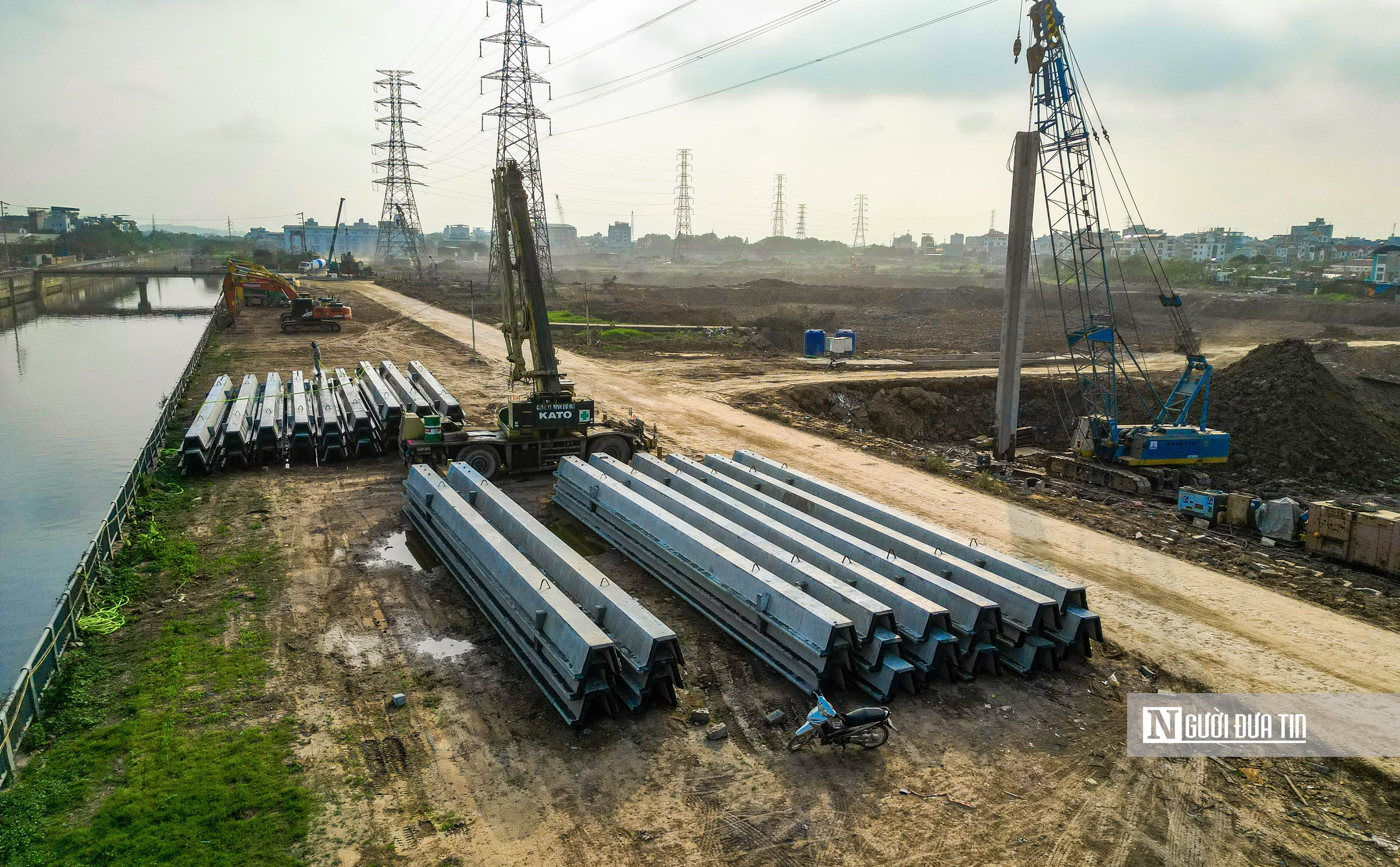 To&agrave;n cảnh thi c&ocirc;ng hồ điều h&ograve;a ph&iacute;a T&acirc;y H&agrave; Nội trị gi&aacute; 858 tỷ đồng - Ảnh 8.