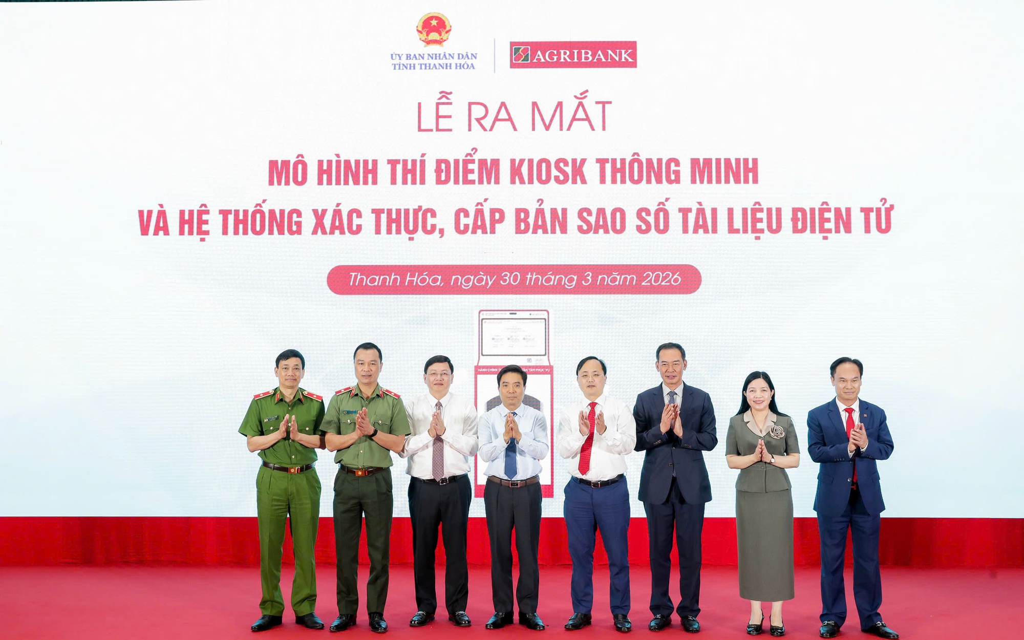 Agribank Tài Trợ Kiosk Thông Minh, Thúc Đẩy Chuyển Đổi Số Hành Chính Tại Thanh Hóa