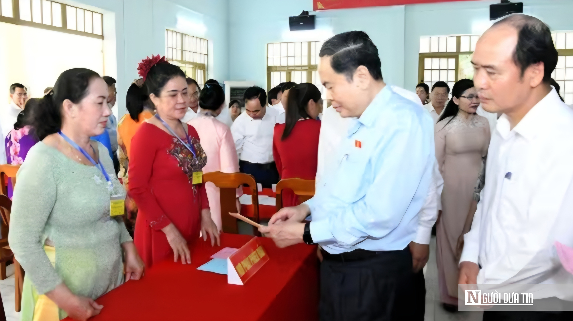 Chủ tịch Quốc hội Trần Thanh Mẫn kiểm tra c&ocirc;ng t&aacute;c chuẩn bị bầu cử tại Đồng Nai- Ảnh 2.