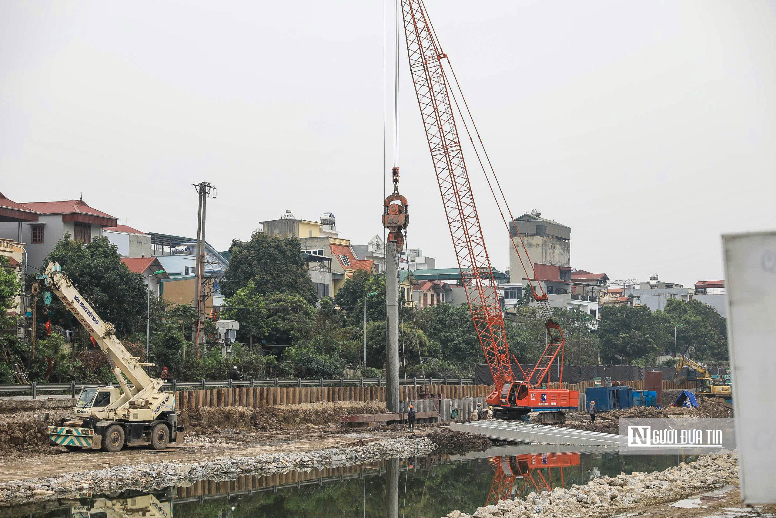 Cận cảnh thi công tại dự án chống ngập khẩn cấp tại Hà Nội - Ảnh 10.