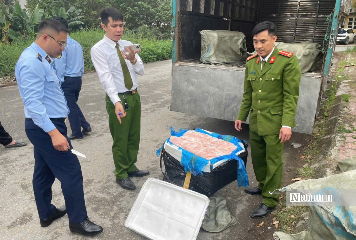 Hưng Yên: Thu giữ 600 kg nầm lợn đông lạnh không rõ xuất xứ- Ảnh 1.