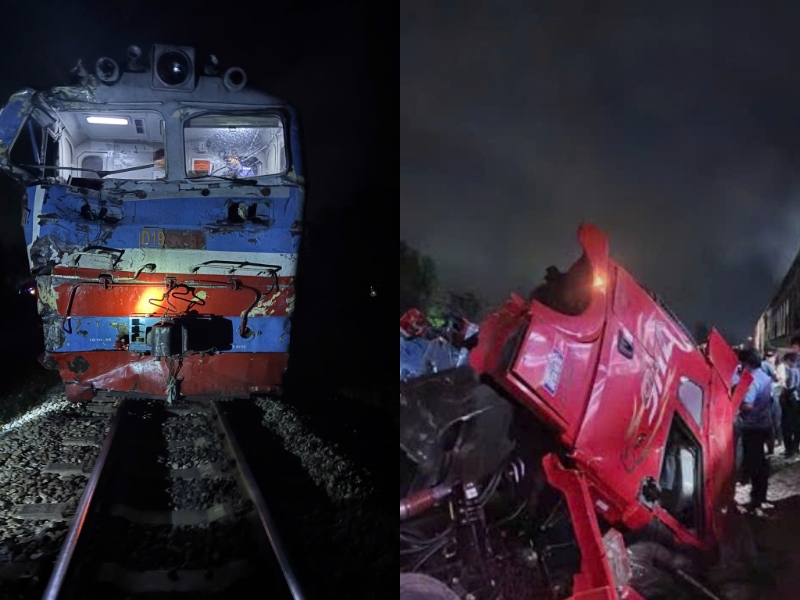 Khởi tố vụ tài xế container cố tình vượt rào chắn bị tàu hỏa tông vỡ đôi - Ảnh 1.