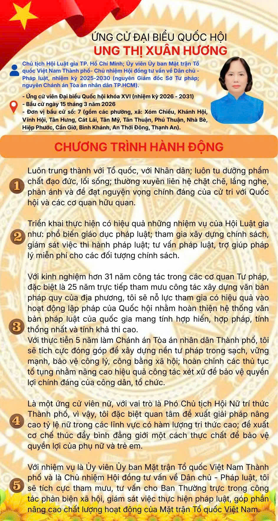 Bà Ung Thị Xuân Hương ứng cử ĐBQH khoá XVI tại Tp.Hồ Chí Minh - Ảnh 4.