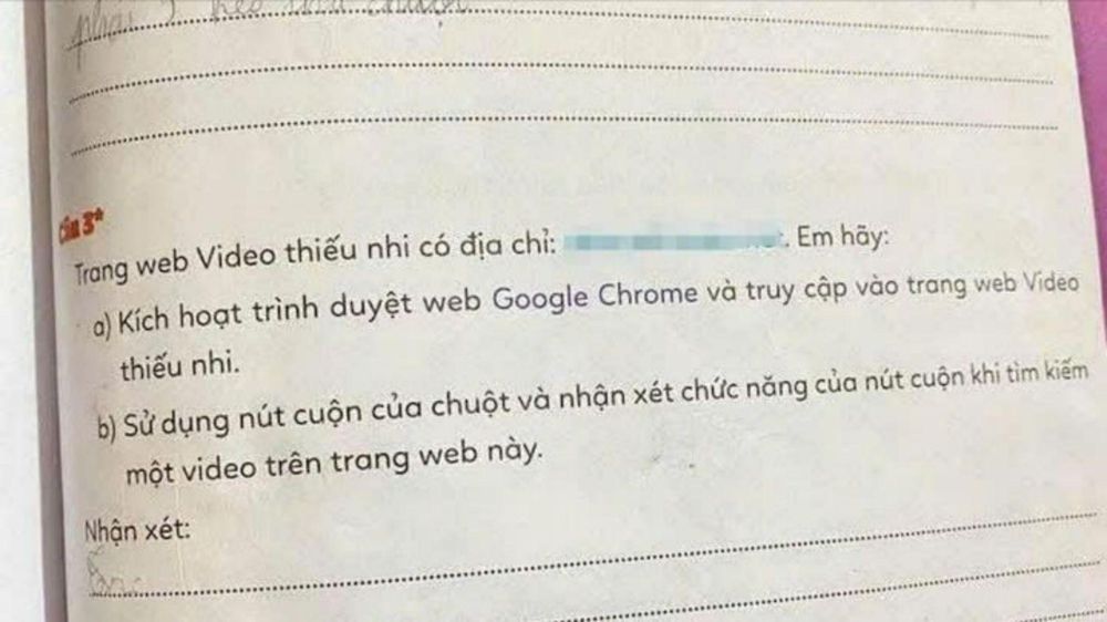 Thông tin mới vụ vở bài tập Tin học lớp 3 dính link web 