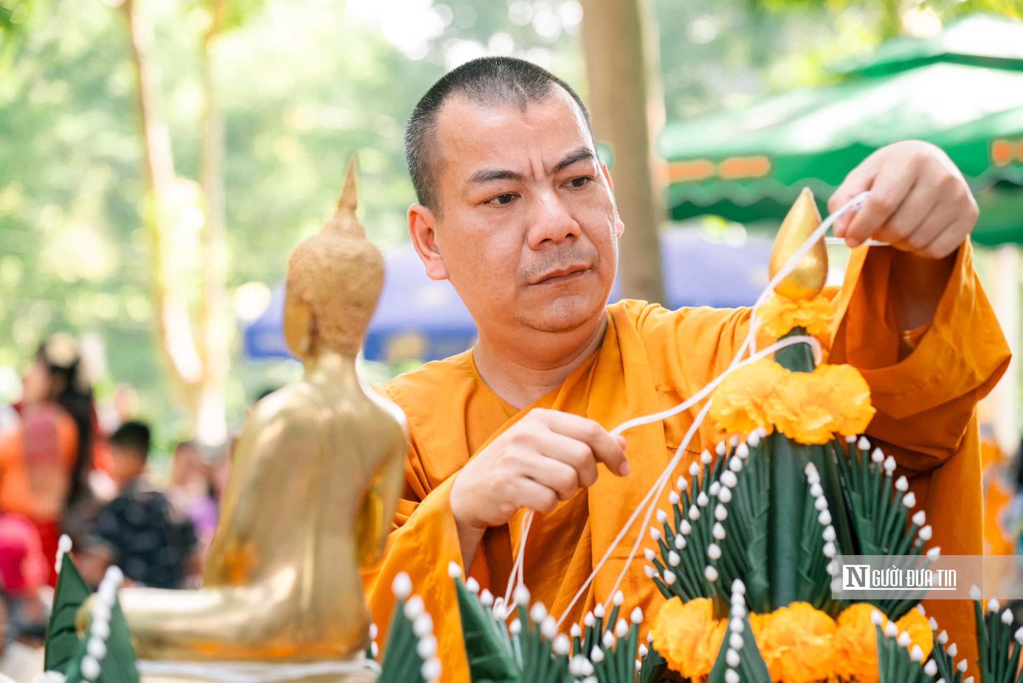 Độc đ&aacute;o c&aacute;c nghi thức Phật gi&aacute;o trong Tết Bunpimay của người L&agrave;o tại Đắk Lắk- Ảnh 6.