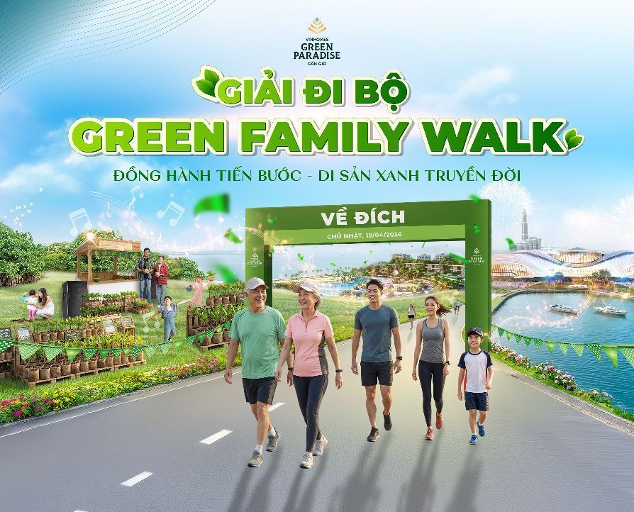 Giải đi bộ Green Family Walk: H&agrave;nh tr&igrave;nh &ldquo;3 trong 1&rdquo; tại Vinhomes Green Paradise- Ảnh 1.