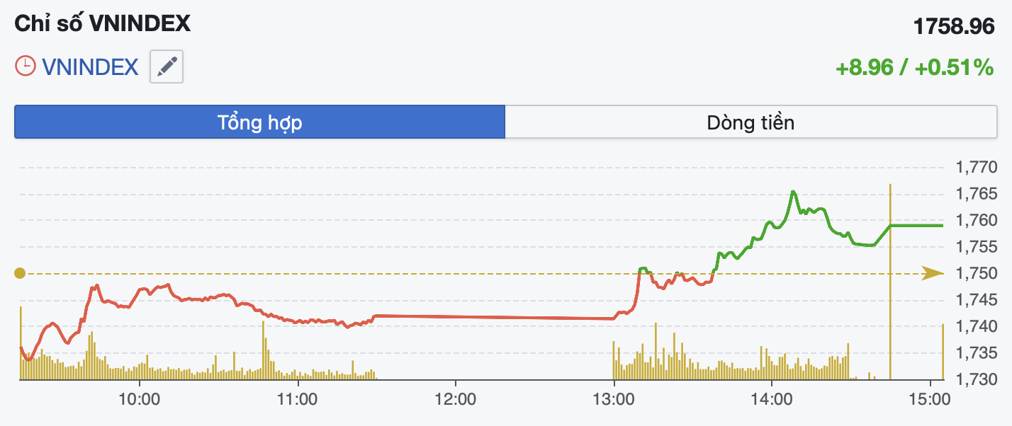 VN-Index đảo chiều tăng gần 9 điểm, bất động sản dẫn dắt- Ảnh 1.