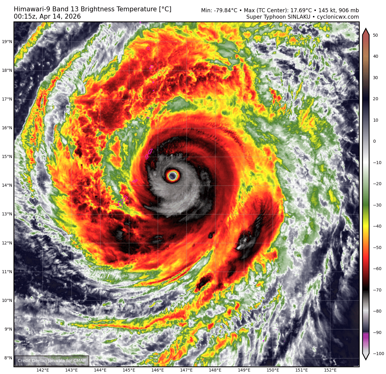 Si&ecirc;u b&atilde;o Sinlaku duy tr&igrave; cường độ cấp 17, &aacute;p s&aacute;t quần đảo Bắc Mariana - Ảnh 1.