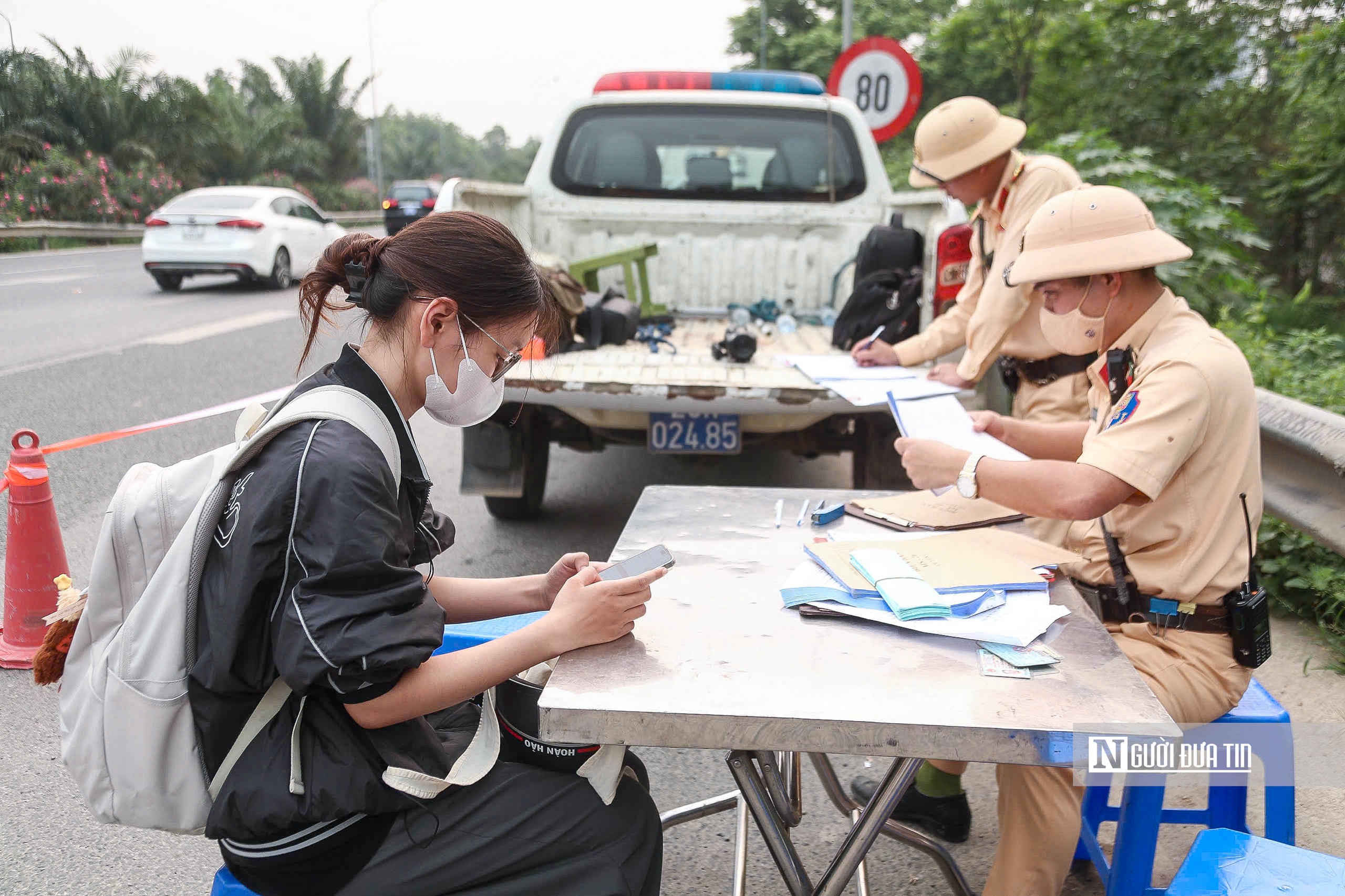 H&agrave; Nội: Loạt xe m&aacute;y bị xử l&yacute; khi đi v&agrave;o cao tốc Đại lộ Thăng Long- Ảnh 10.