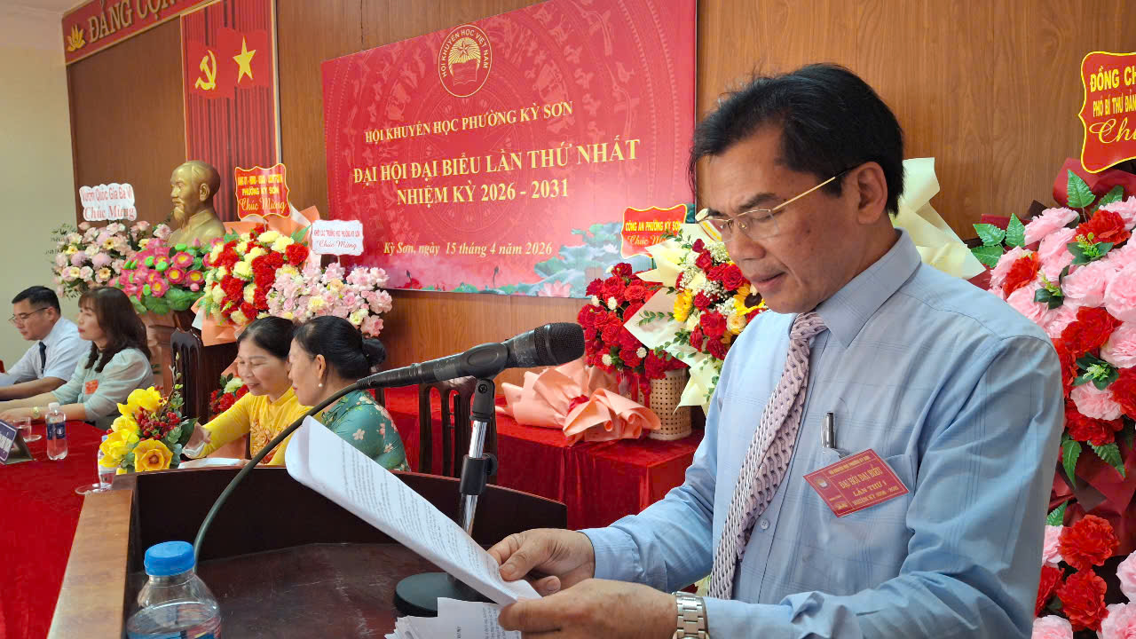 Luật gia Vũ Thế Cương làm Chủ tịch Hội Khuyến học phường Kỳ Sơn - Ảnh 1.