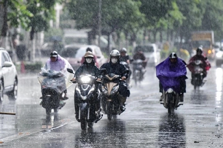 Dự báo thời tiết 16/4: Miền Bắc đón không khí lạnh tăng cường, trời mưa dông kèm lốc sét - Ảnh 1.