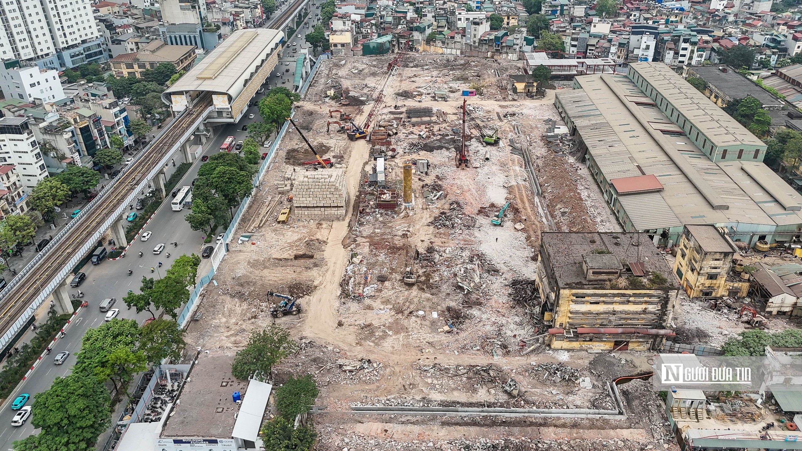 Hà Nội: Toàn cảnh đại công trường khu đô thị trên 