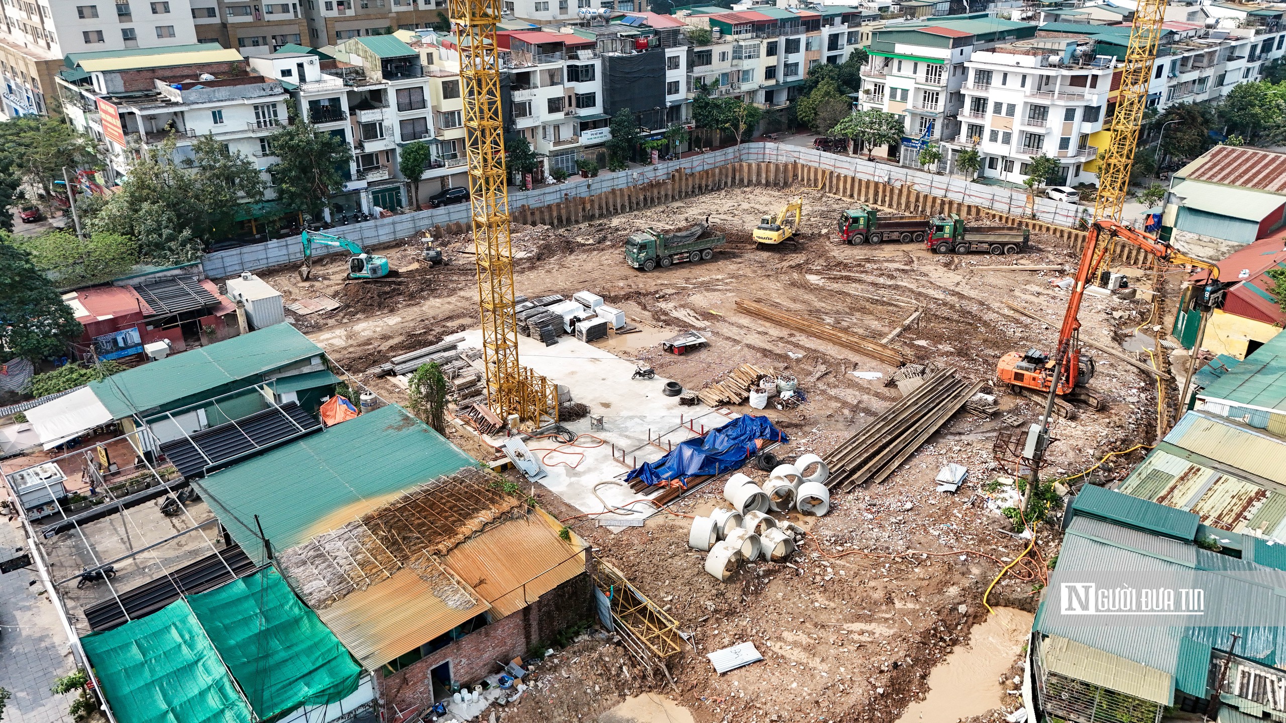 Cận cảnh thi c&ocirc;ng NOXH c&oacute; gi&aacute; 29 triệu đồng/m2 ở ngoại th&agrave;nh H&agrave; Nội- Ảnh 11.