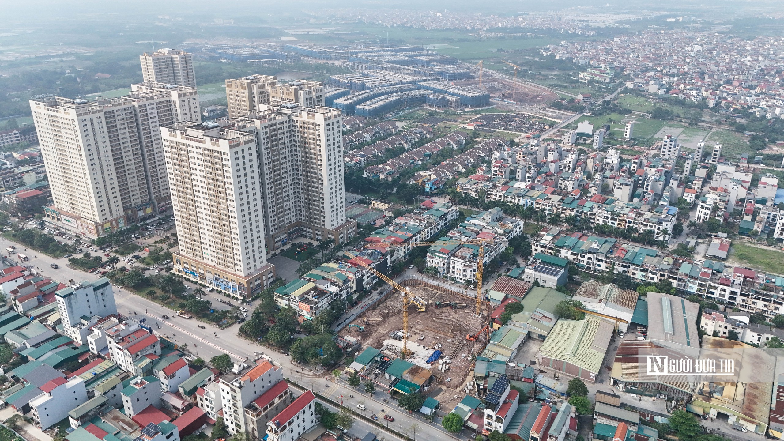 Cận cảnh thi c&ocirc;ng NOXH c&oacute; gi&aacute; 29 triệu đồng/m2 ở ngoại th&agrave;nh H&agrave; Nội- Ảnh 1.