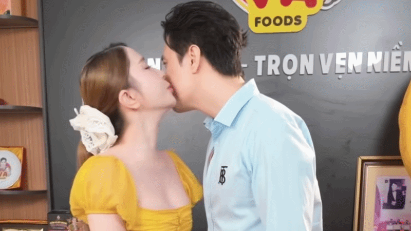 "C&aacute; sấu ch&uacute;a" Quỳnh Nga bất ngờ c&ocirc;ng khai thơm m&aacute; Việt Anh - Ảnh 1.