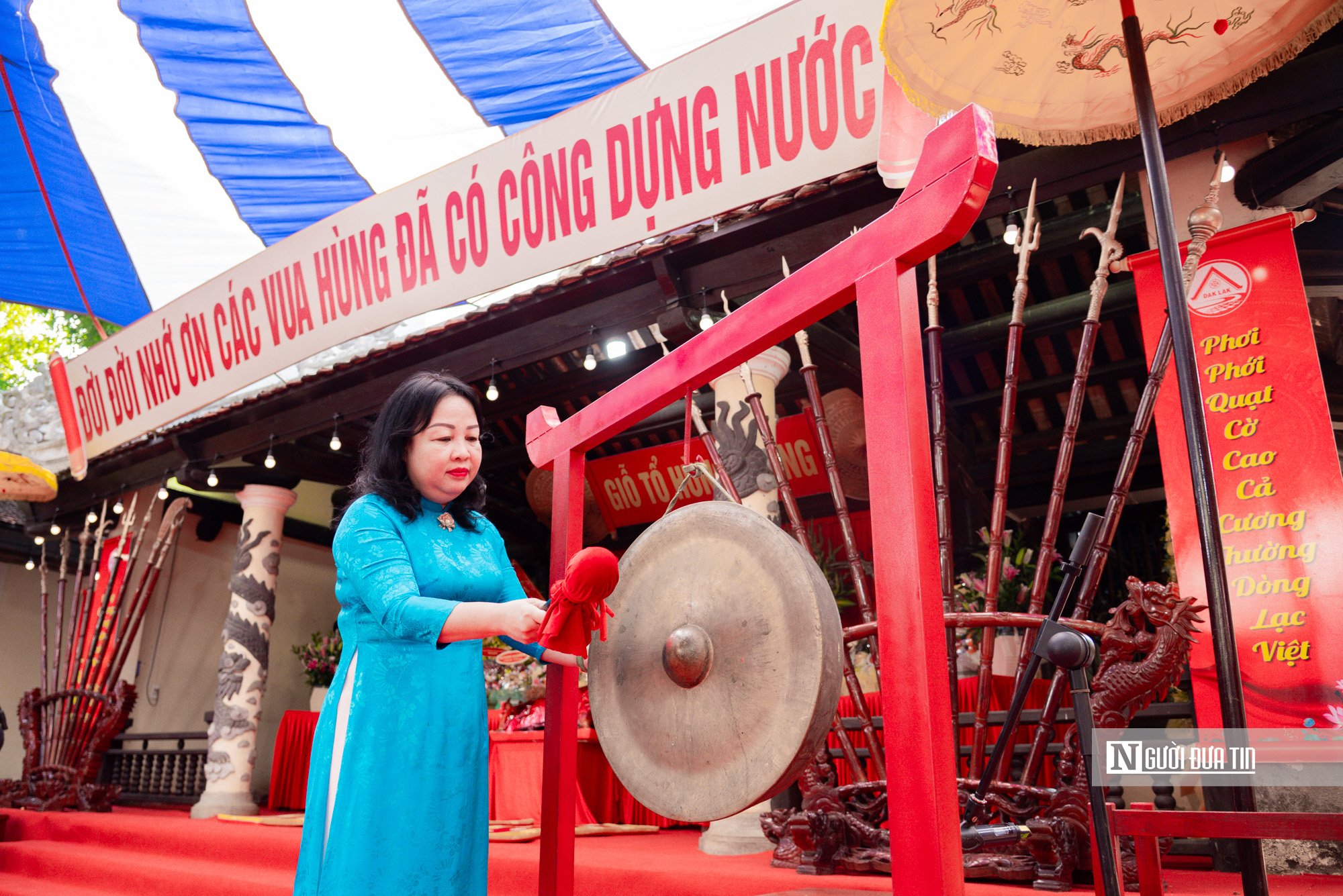 Trang nghi&ecirc;m Lễ d&acirc;ng hương tưởng nhớ c&aacute;c Vua H&ugrave;ng tại ng&ocirc;i đ&igrave;nh người Việt đầu ti&ecirc;n v&ugrave;ng T&acirc;y Nguy&ecirc;n- Ảnh 3.
