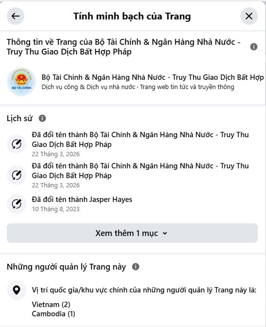 Cảnh b&aacute;o thủ đoạn giả mạo trang facebook Bộ T&agrave;i ch&iacute;nh để lừa đảo- Ảnh 2.
