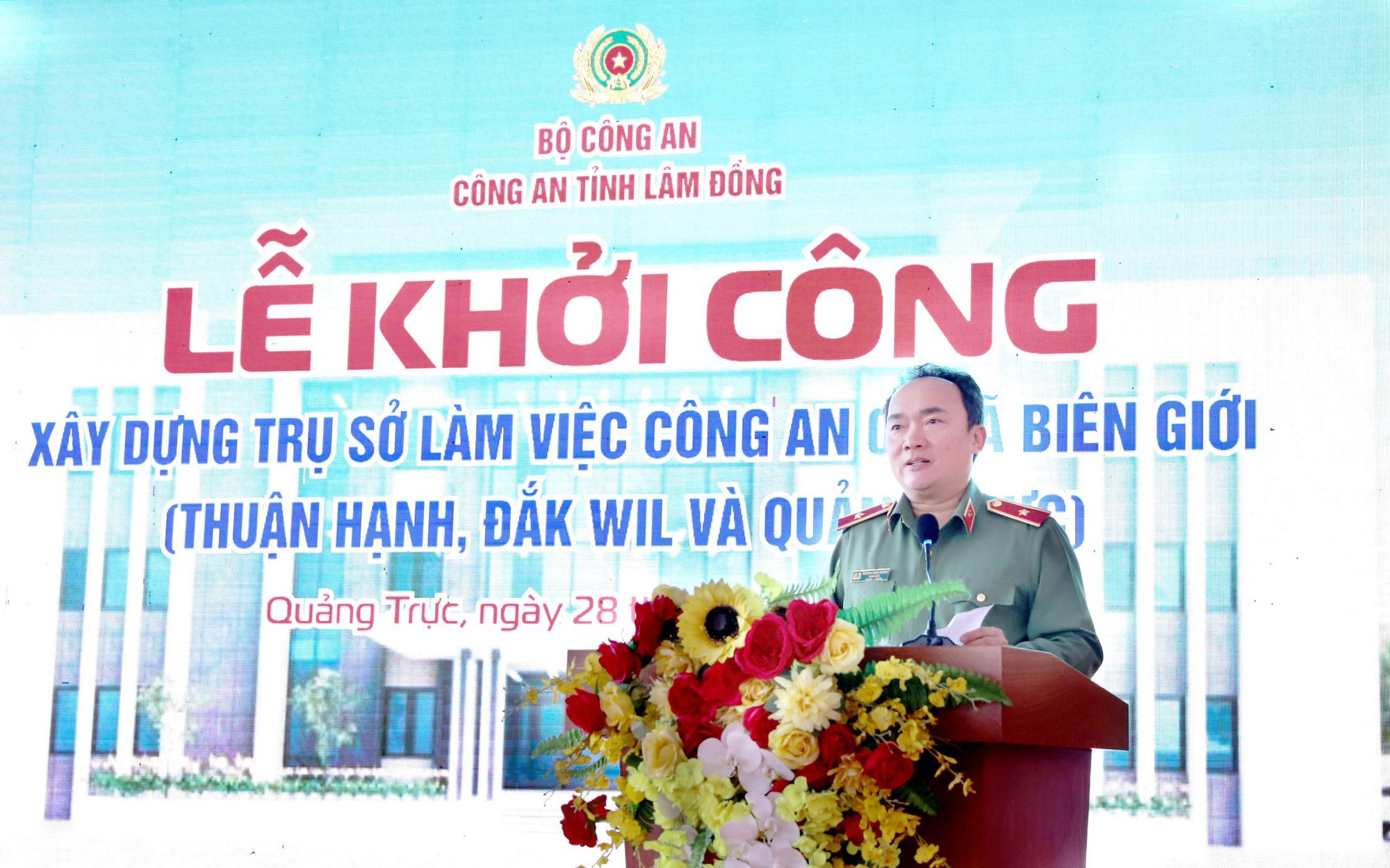 Khởi công xây trụ sở công an 3 xã biên giới tại Lâm Đồng