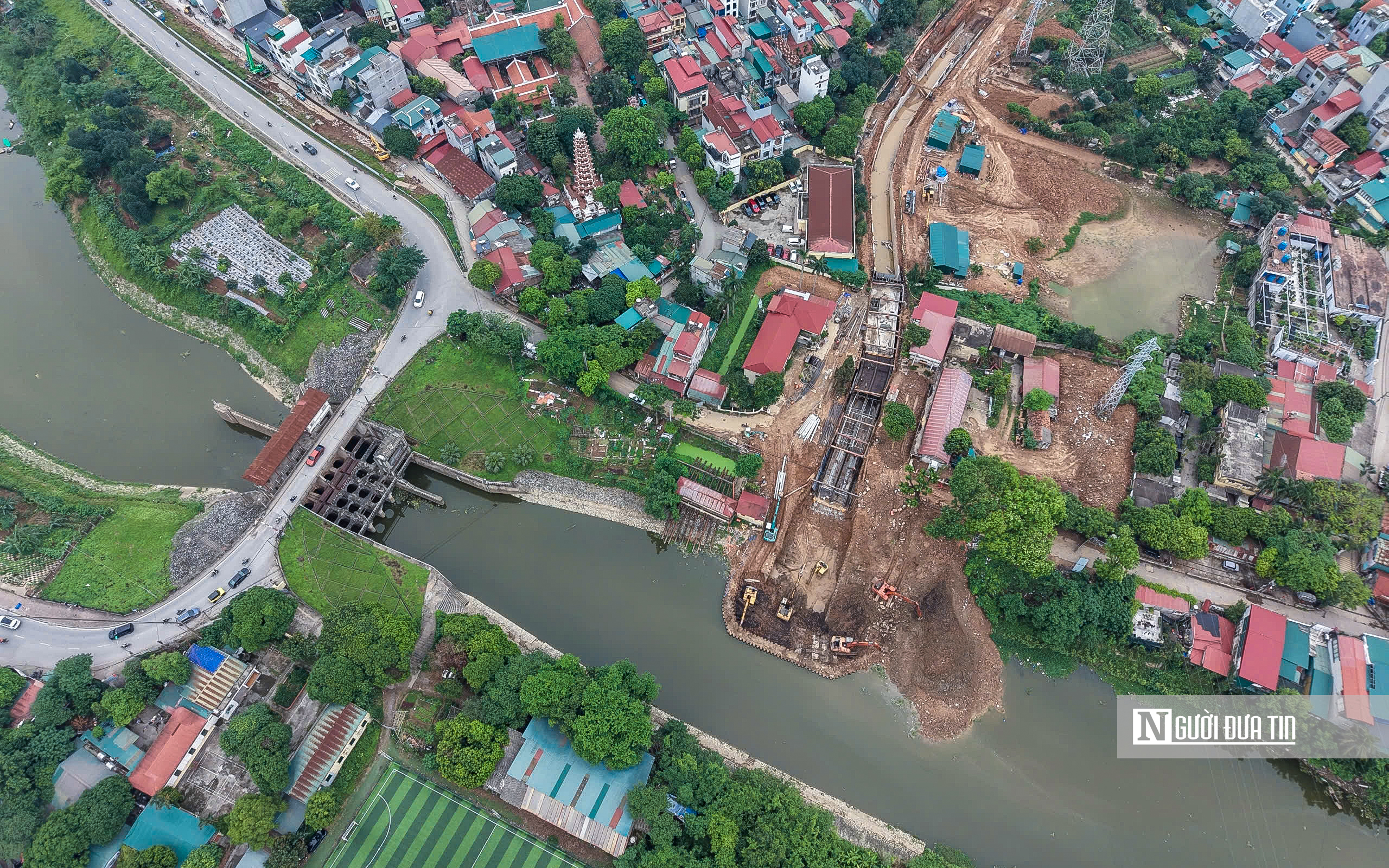 To&agrave;n cảnh tuyến k&ecirc;nh hơn 920 tỷ bổ cập nước s&ocirc;ng T&ocirc; Lịch v&agrave; chống ngập ở H&agrave; Nội- Ảnh 1.