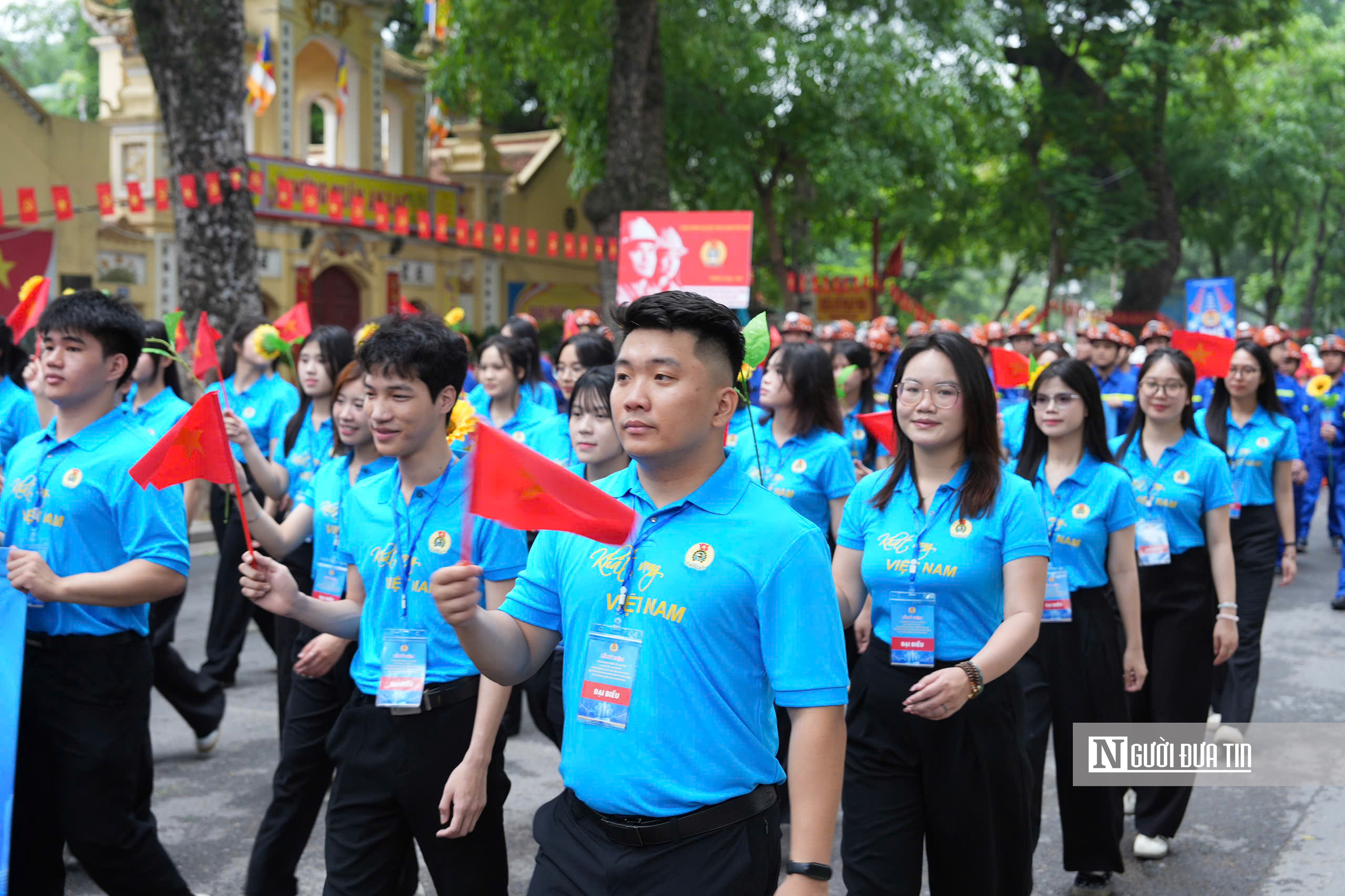 H&agrave; Nội: Hơn 1.000 tham gia diễu h&agrave;nh kỷ niệm 140 năm Ng&agrave;y Quốc tế Lao động - Ảnh 9.