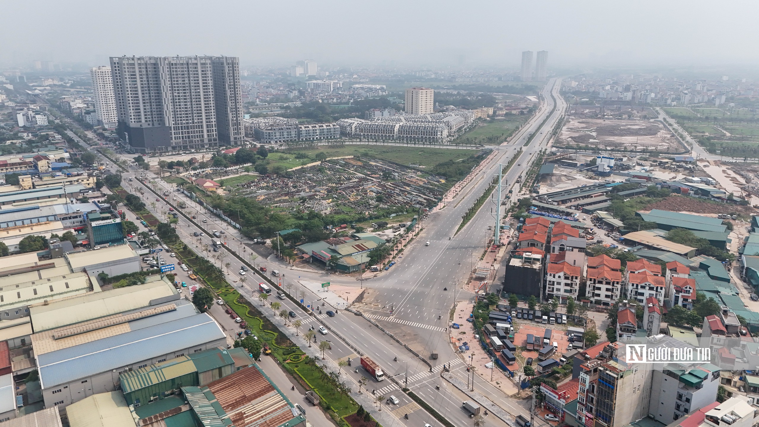To&agrave;n cảnh trục "xương sống" của kh&ocirc;ng gian ph&aacute;t triển đ&ocirc; thị ph&iacute;a T&acirc;y H&agrave; Nội - Ảnh 1.