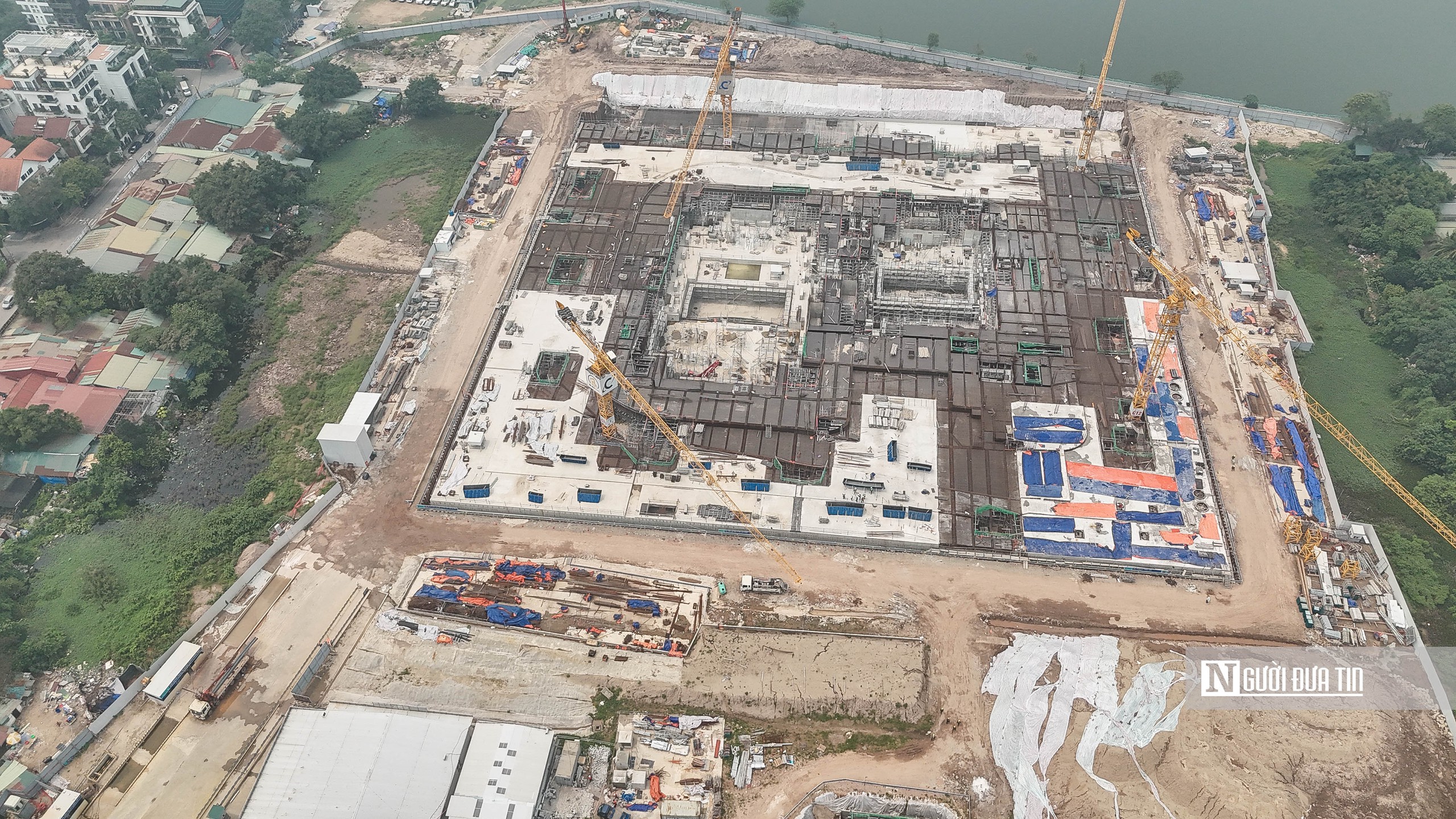 Hà Nội: Toàn cảnh đại công trường xây dựng nhà hát Opera bên cạnh hồ Tây- Ảnh 8.