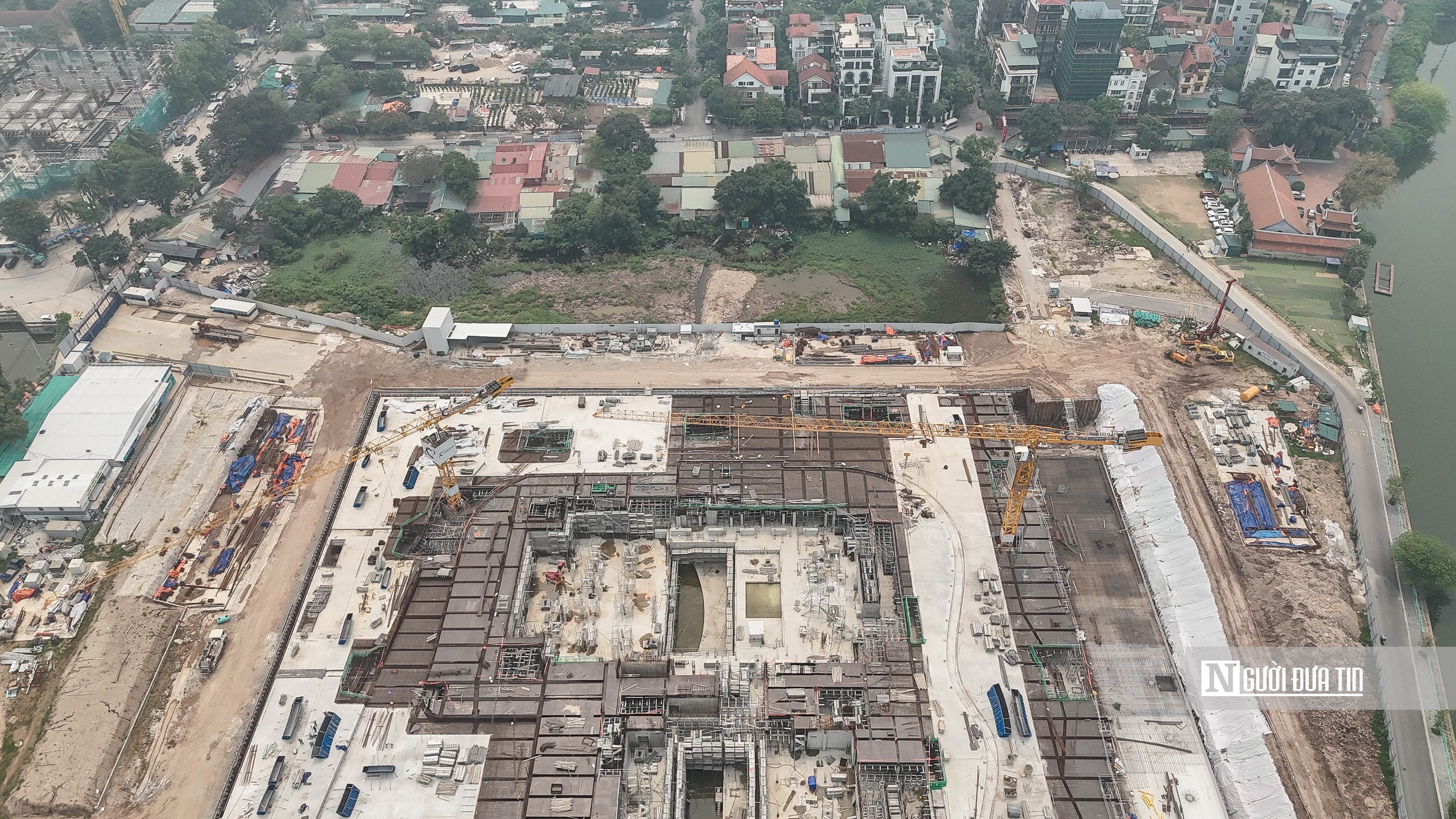 Hà Nội: Toàn cảnh đại công trường xây dựng nhà hát Opera bên cạnh hồ Tây- Ảnh 7.