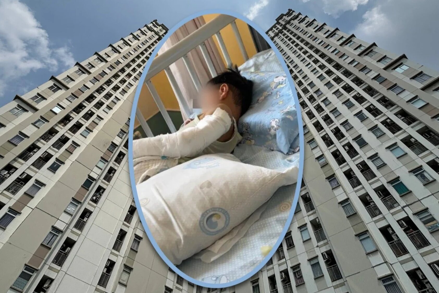 Trèo cửa sổ ngóng mẹ trở về, bé trai 4 tuổi thoát chết kỳ diệu sau cú rơi từ tầng 11- Ảnh 1.