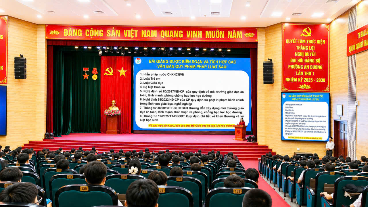 Hội Luật gia Tp.Hải Phòng tuyên truyền phòng chống bạo lực học đường cho hơn 400 học sinh- Ảnh 1.