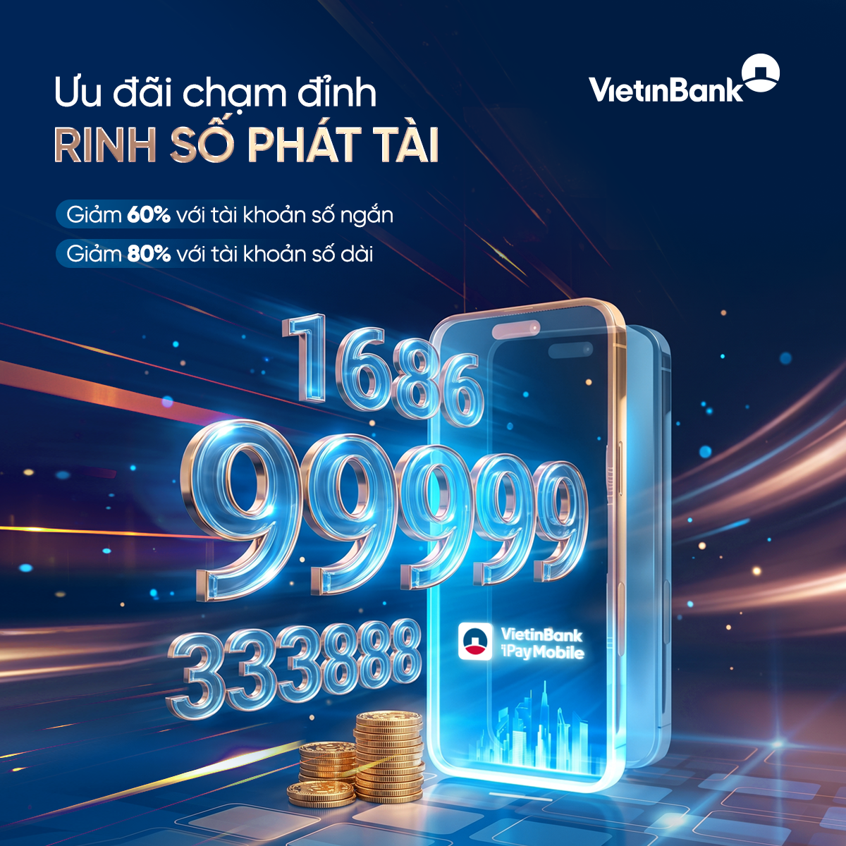 Cơ hội sở hữu tài khoản số đẹp từ ưu đãi lớn nhất năm của VietinBank - Ảnh 1.