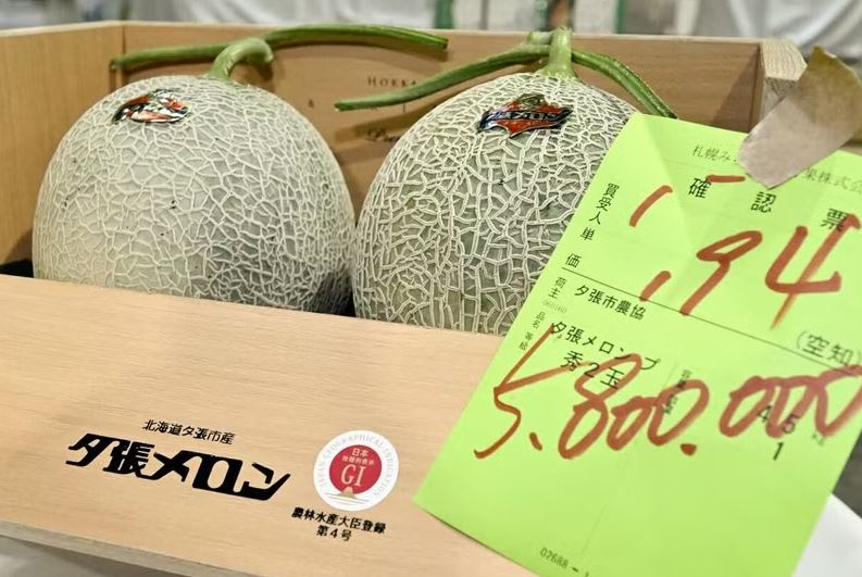 Hai quả dưa lưới được bán với giá gần 1 tỷ đồng - Ảnh 1.