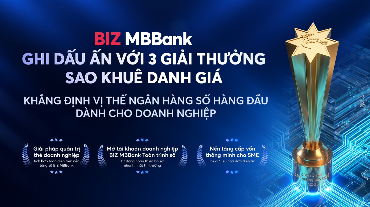 MB ghi dấu ấn với 5 giải thưởng Sao Khuê 2026 - Ảnh 1.