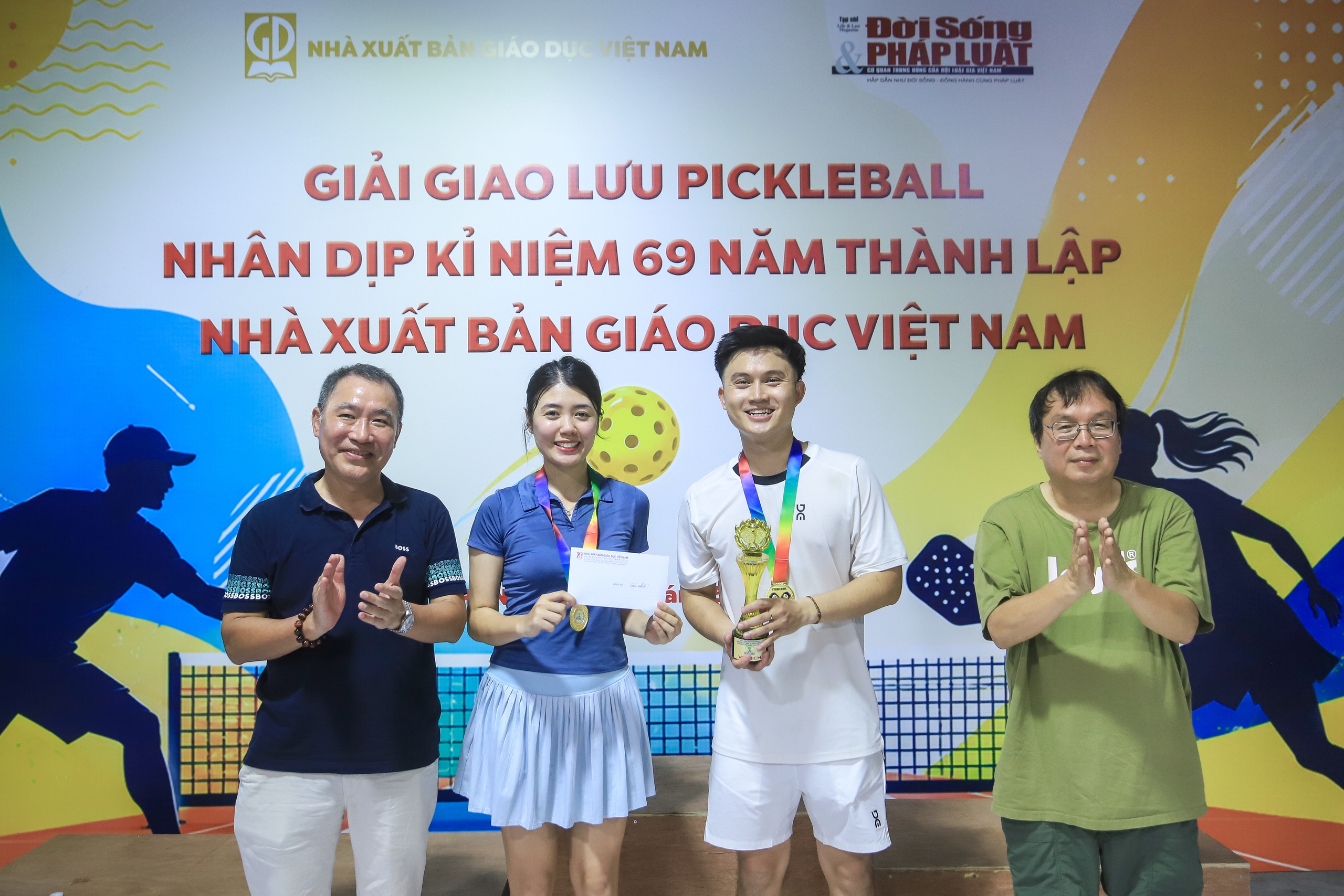 S&ocirc;i nổi giải giao lưu Pickleball nh&acirc;n kỷ niệm 69 năm th&agrave;nh lập NXB Gi&aacute;o dục Việt Nam - Ảnh 22.