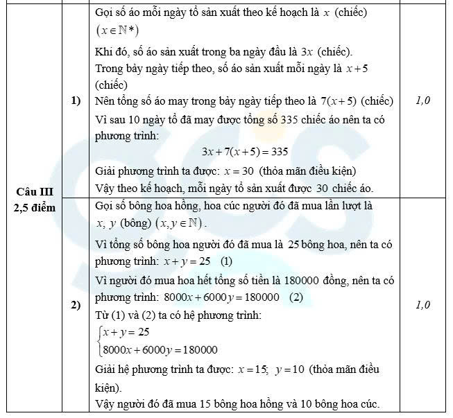 Đáp án môn Toán thi vào lớp 10 Hà Nội - Ảnh 6.