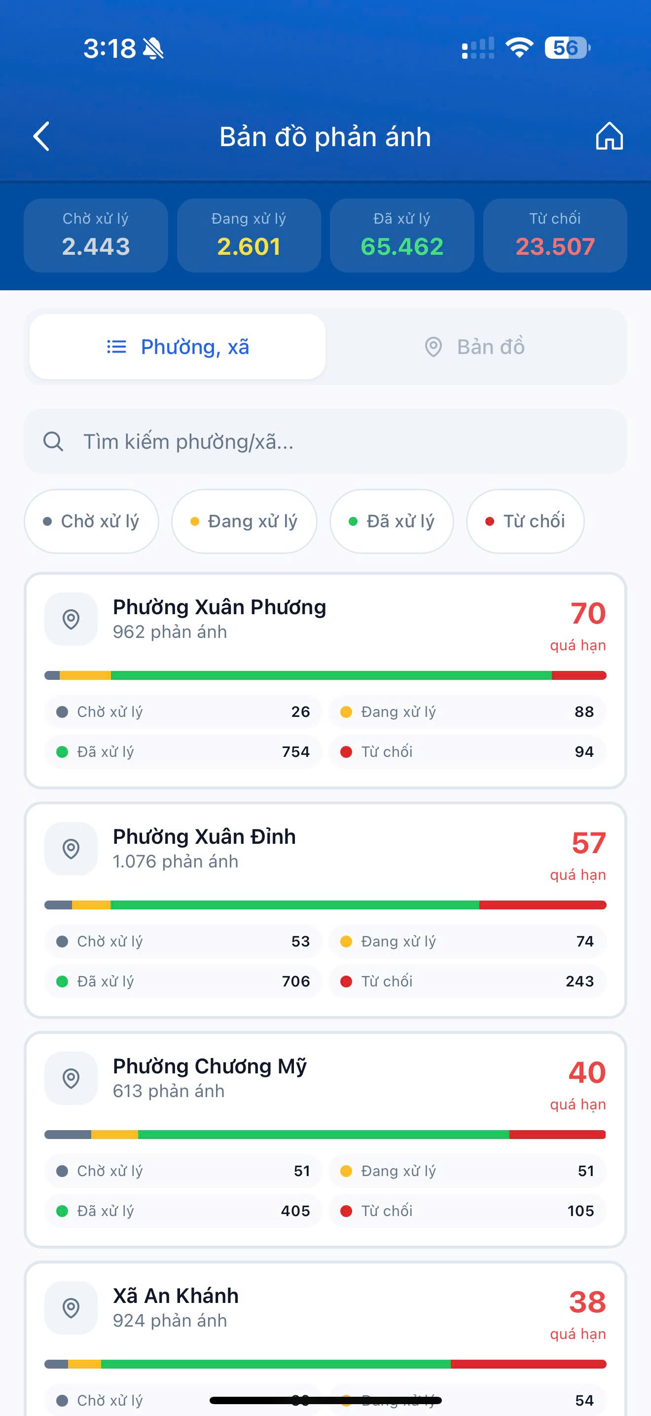 Hà Nội công khai xã, phường có nhiều phản ánh quá hạn - Ảnh 1.