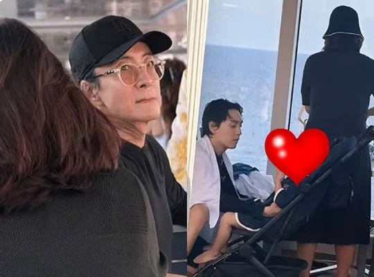 "Ông hoàng" Hallyu Bae Yong Joon bất ngờ xuất hiện cũng bà xã - Ảnh 1.