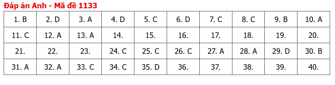 Đáp án môn tiếng Anh thi tốt nghiệp THPT 2026 mã đề 1105 nhanh nhất, đầy đủ nhất - Ảnh 5.
