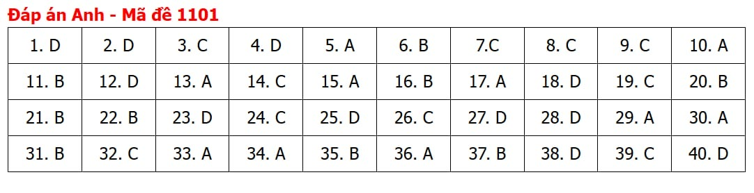 Đáp án môn tiếng Anh thi tốt nghiệp THPT 2026 mã đề 1101 nhanh nhất, đầy đủ nhất - Ảnh 5.