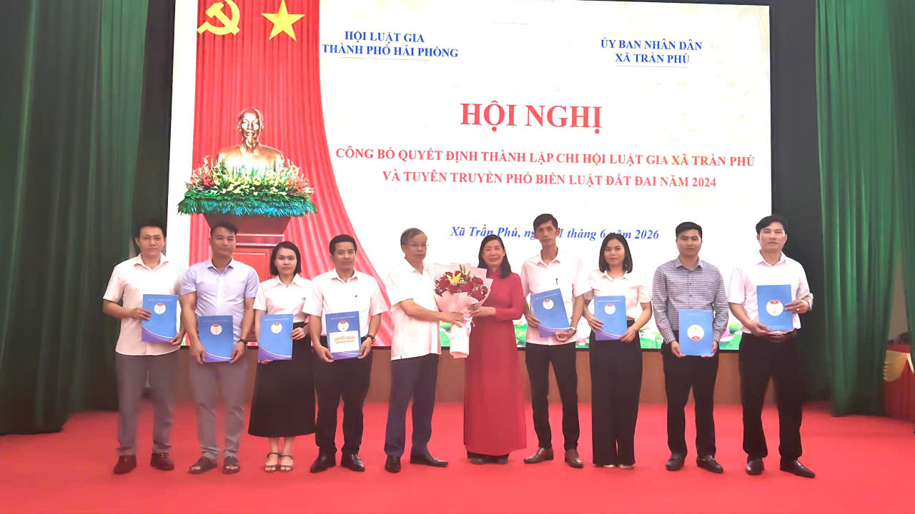Hải Phòng: Thành lập Chi hội Luật gia xã Trần Phú, đưa pháp luật đến gần người dân - Ảnh 1.