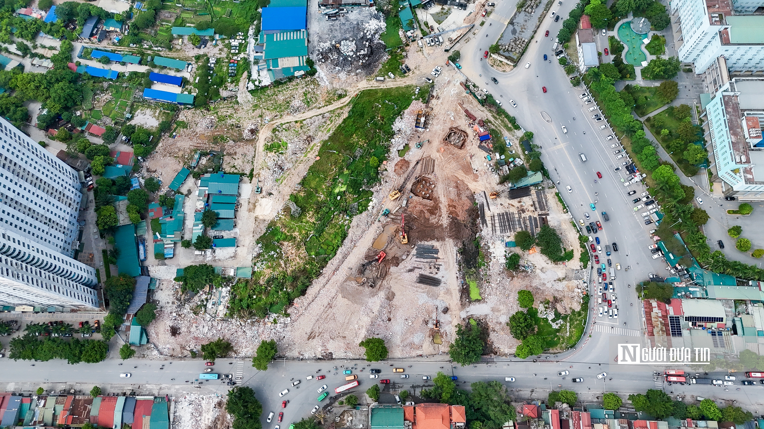 Hà Nội: Thi công rầm rộ tại nút giao Phạm Tu - đường 70- Ảnh 3. Hà Nội: Thi công rầm rộ tại nút giao Phạm Tu - đường 70- Ảnh 3.